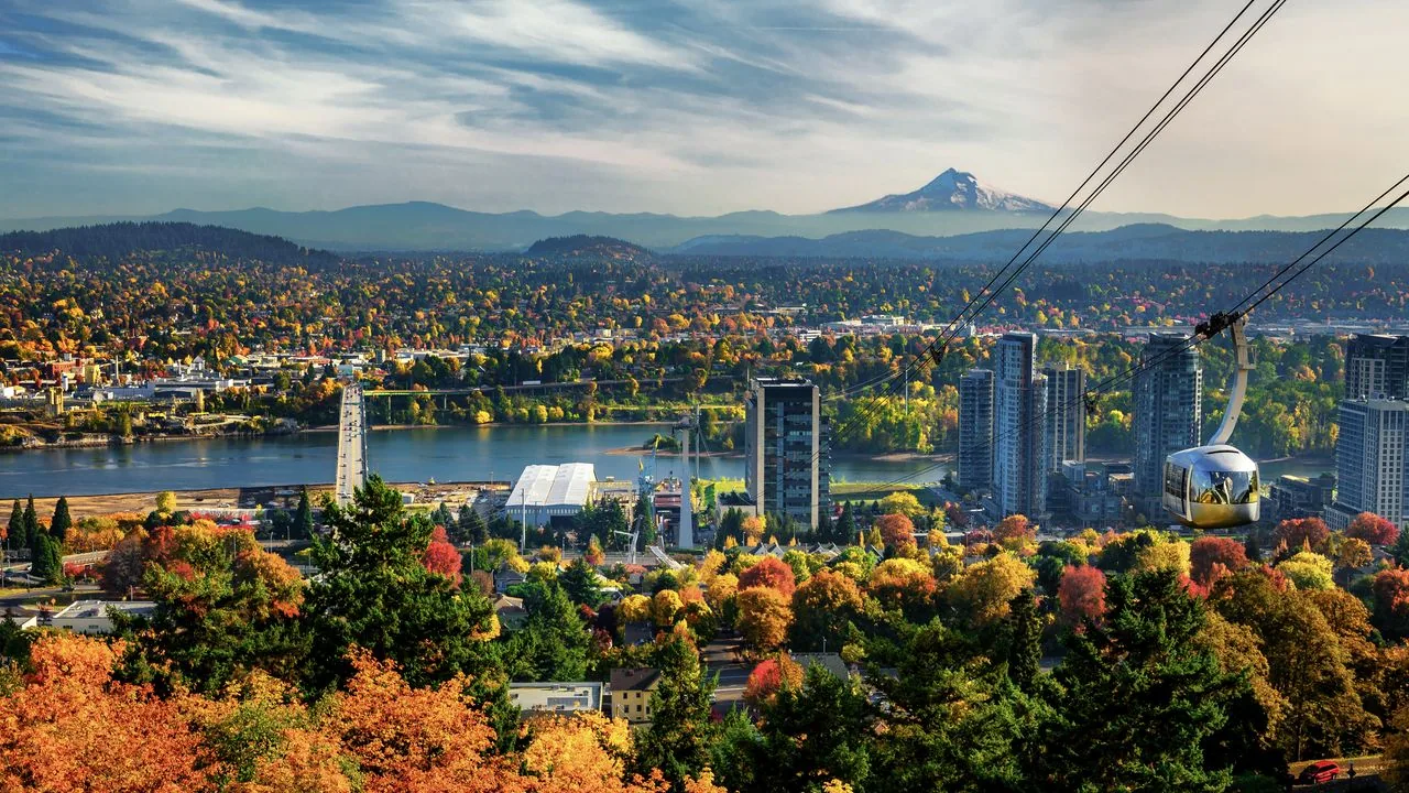 Portland metro area from above